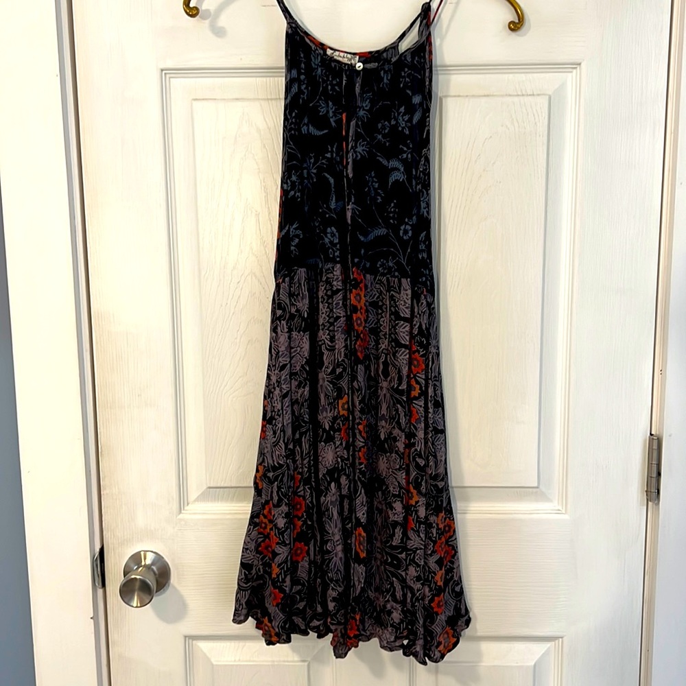 Intimately Free People sheer dress, size medium. Black/gray/orange.